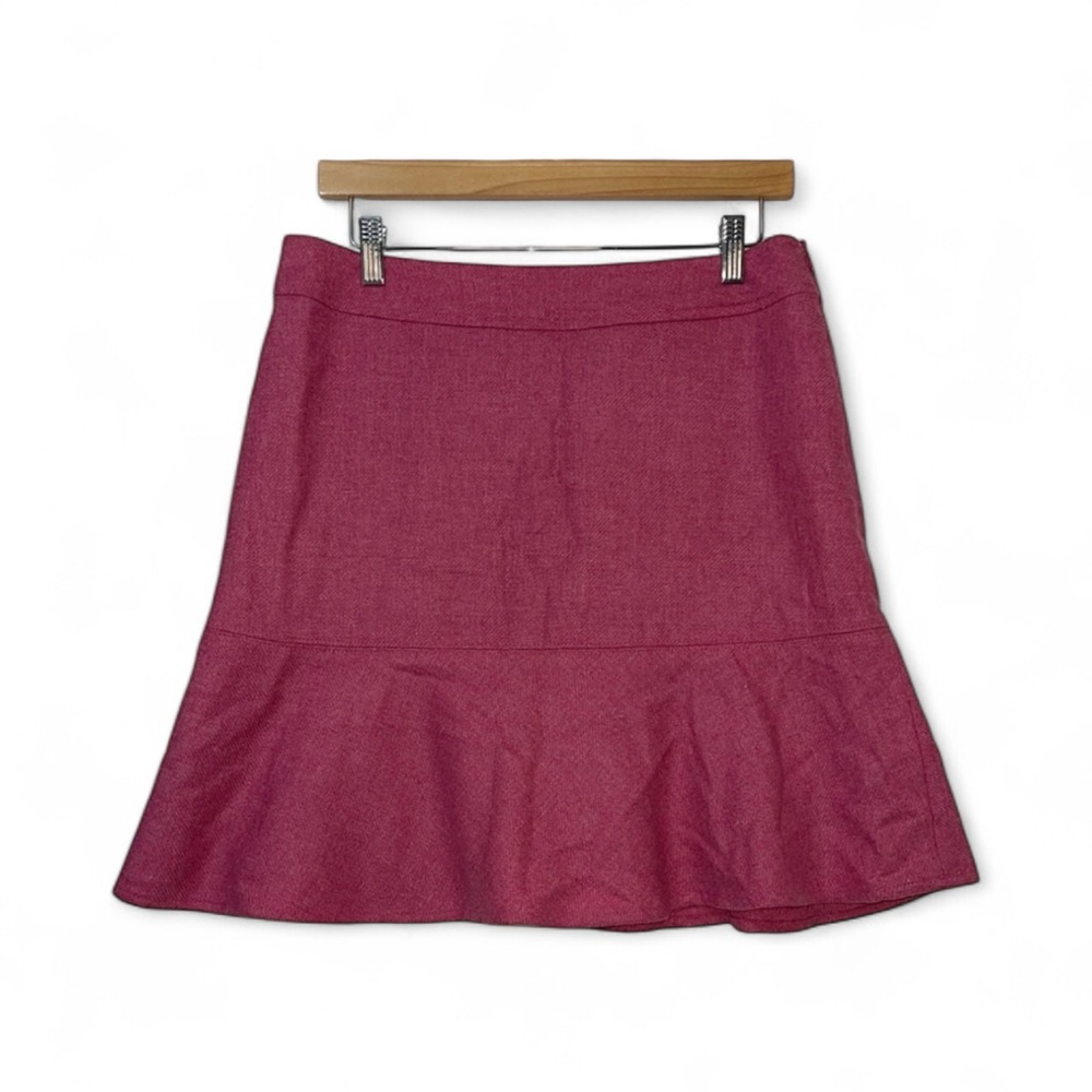 Gap Wool Blend Y2K Style A Line Trumpet Mini Skirt In Rose Pink Size 8